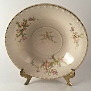Vintage Bowl Crooksville China Bowl Thin Trim Spring Blossom Fruit Dessert Sauce